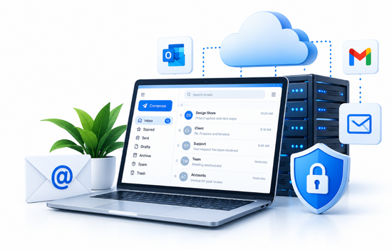 Professional business email hosting and mailbox setup