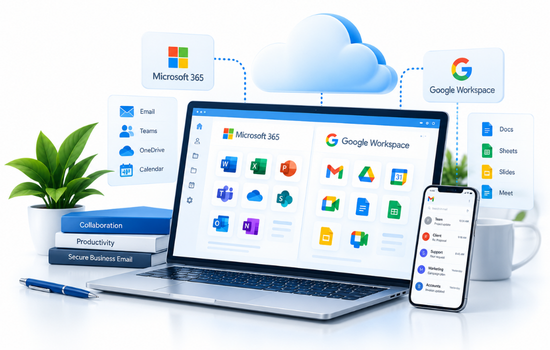Microsoft 365 and Google Workspace business collaboration tools